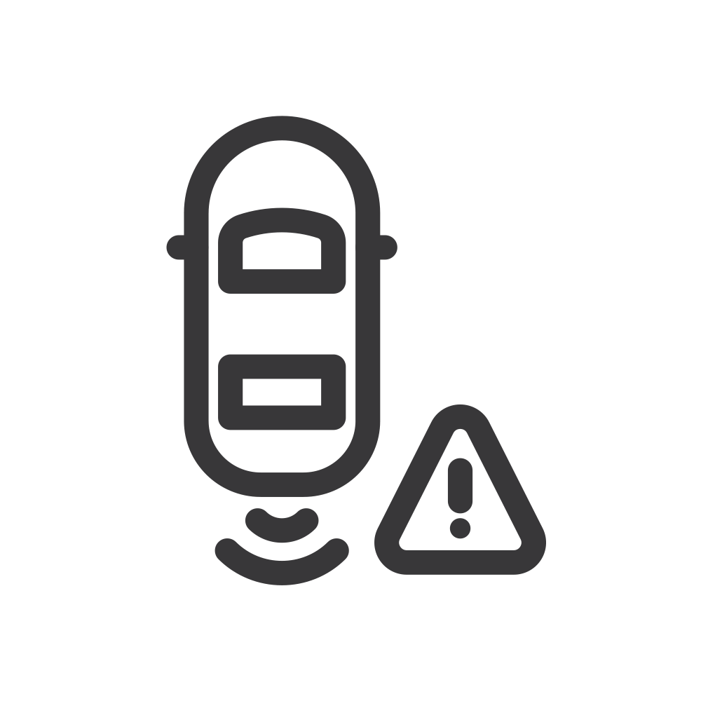 Ícono sensores de reversa de Chevrolet Aveo Hatchback 2025, con sistema de seguridad activa para detección de peatones